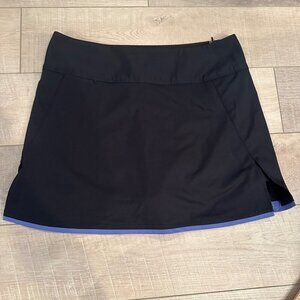 ADIDAS WOMENS BLACK STRETCH GOLF TENNIS SKORT SKIRT 12